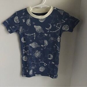 Boys Burt’s Bees Kids 100% Organic Cotton T-Shirt Blue Space Planets Size 3T New